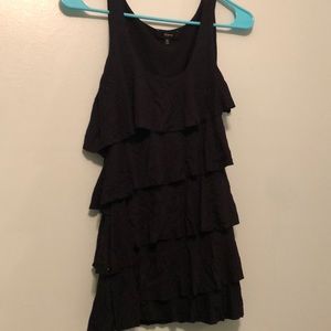 Black ruffle top